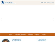 Tablet Screenshot of hbeckinc.com